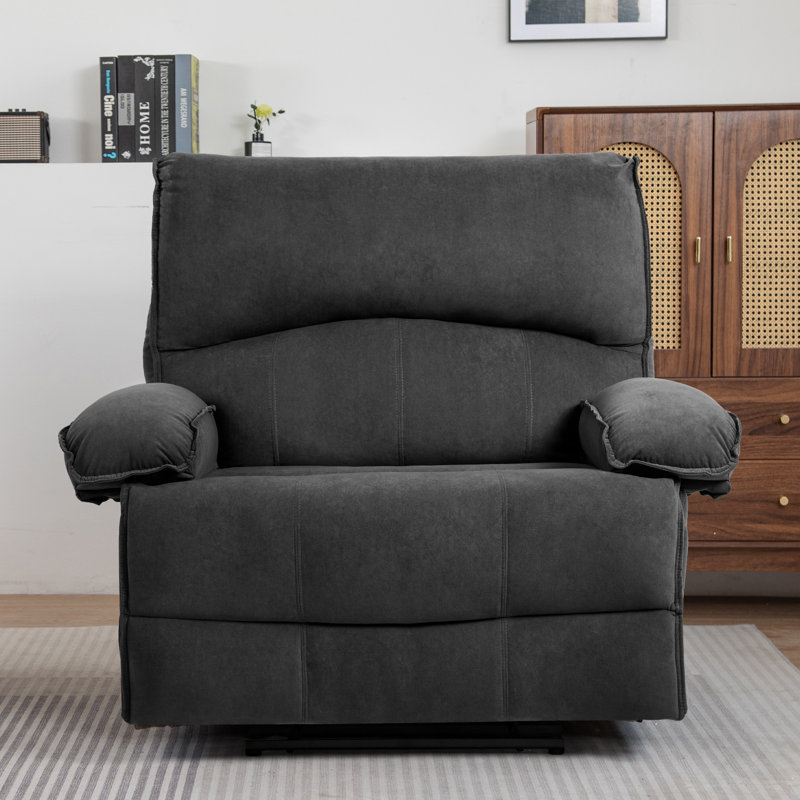 Oversized manual recliner chair sofa for living room, Gris