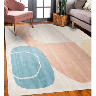 Jatasia Multicolor Hand Tufted Wool Multicolored Contemporary Transitional Area Rug