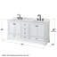 Ensemble de meuble-lavabo double 72 "avec miroir Deborah-61132943-97760727