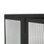 Armoire murale moderne à deux portes avec portes en verre, rangement à deux niveaux, tablette ouverte et porte-serviettes pour une utilisation polyvalente à la maison-180758244