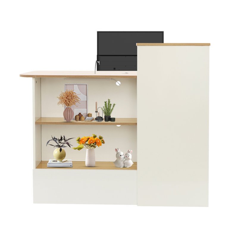 Modern Reception Desk, Reception Counter, Modern Reception Desk With Lockable Drawer