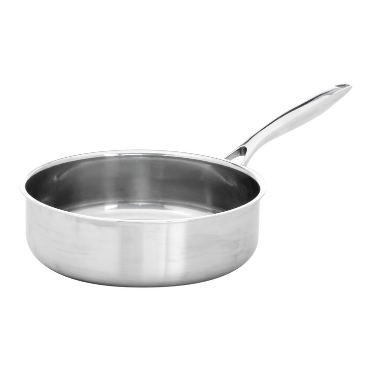 3 Quarts Non-Stick Stainless Steel Saute Pan with Lid