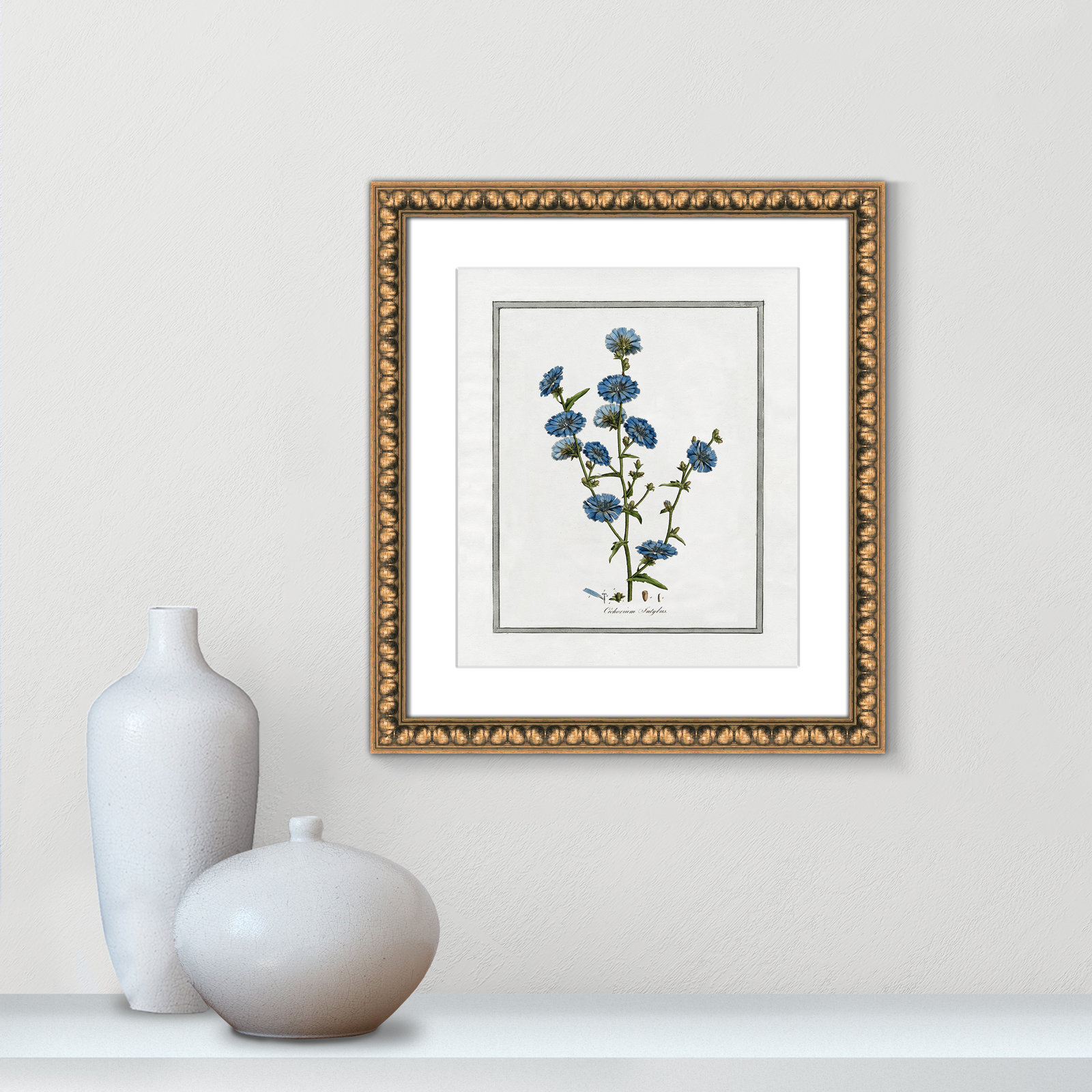 Soft Botanical I - Framed Art Full Bleed, 17" W x 23" H, Natural Framed