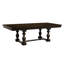 Table de salle à manger à rallonge de style industriel en chêne foncé, fabriquée en bois, pour 6 personnes