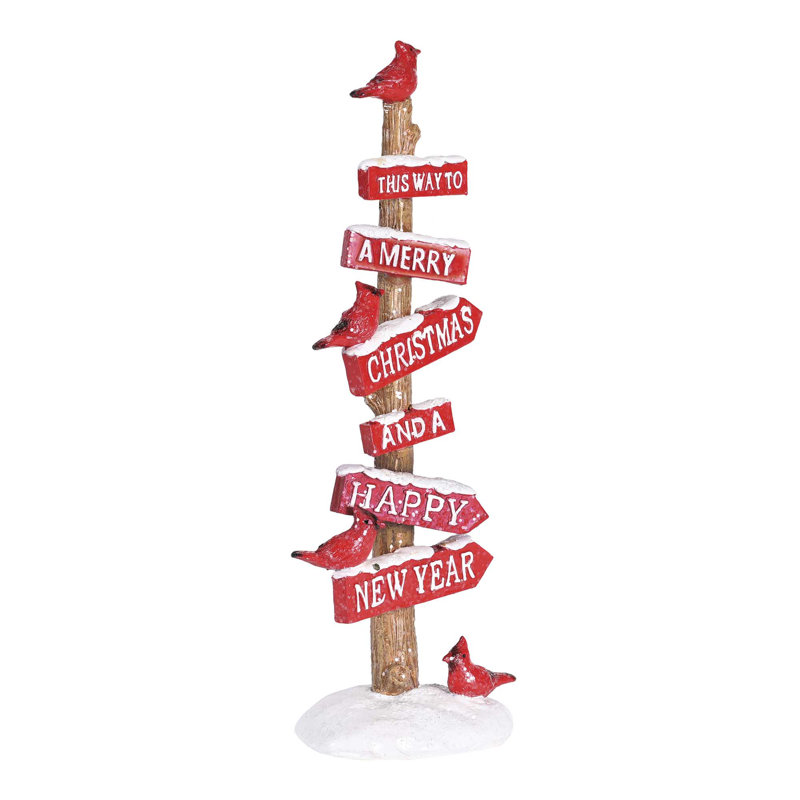 Figurine de Noël Cardinals sur un poteau