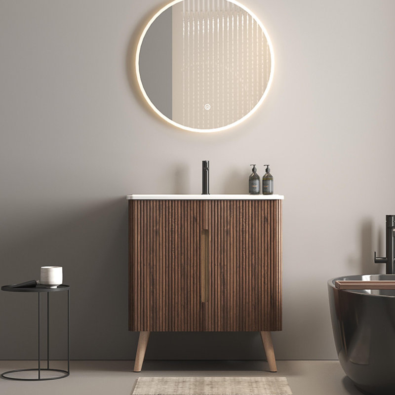 Meuble-lavabo 30 po noyer rayé