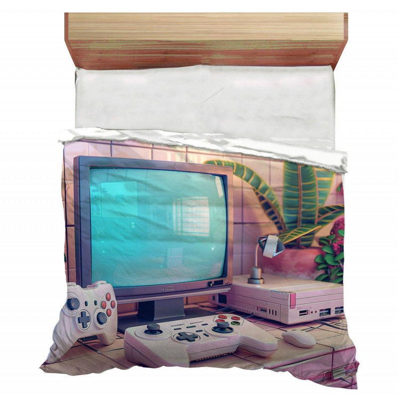 Gaming Console Technology Comforter, King Comforter