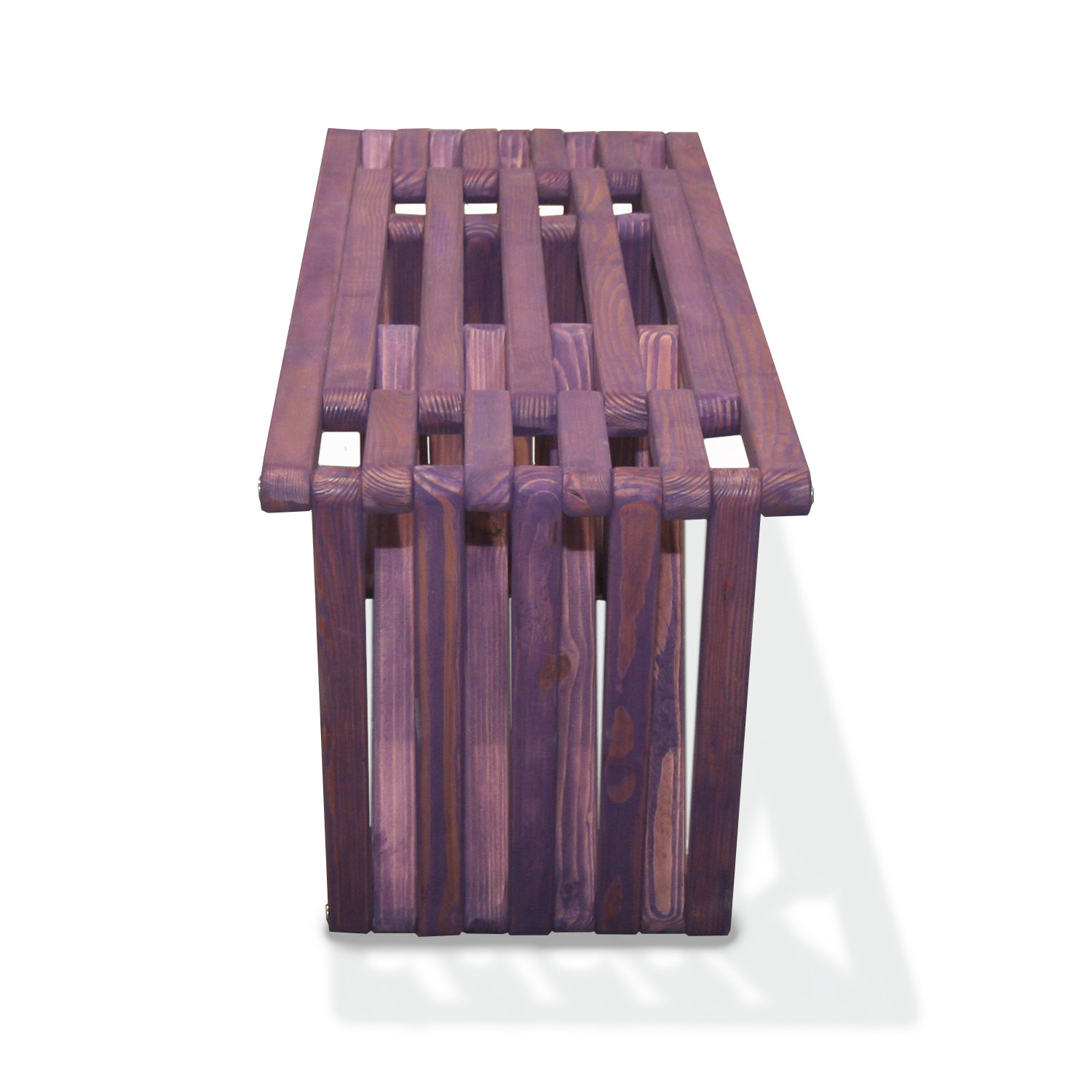Mishra 54" Pine Garden Bench, Purple Berry