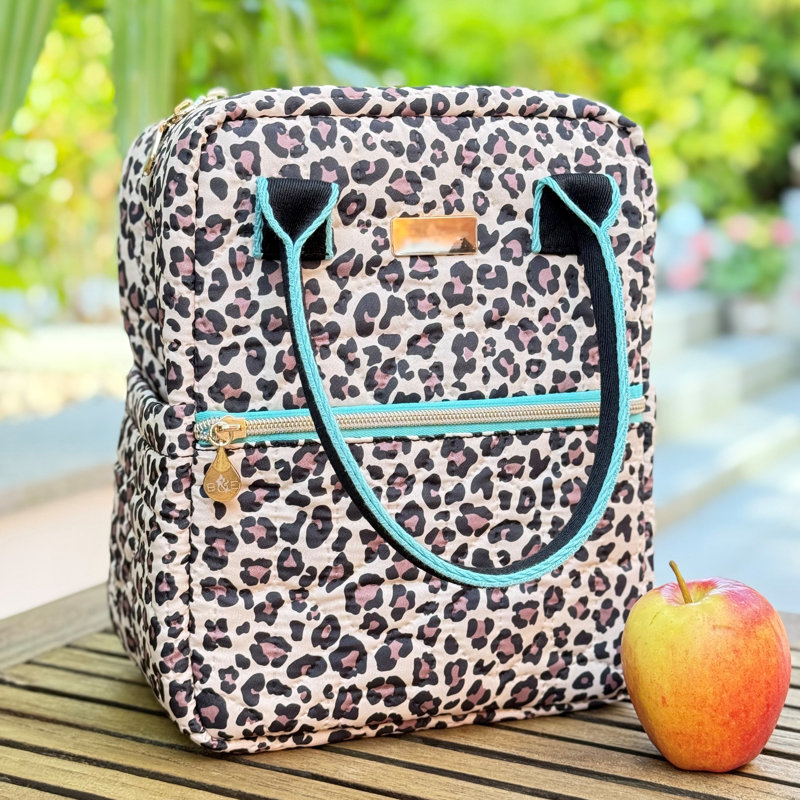 Oxford Quilted Leopard Upright Lunch Bag 