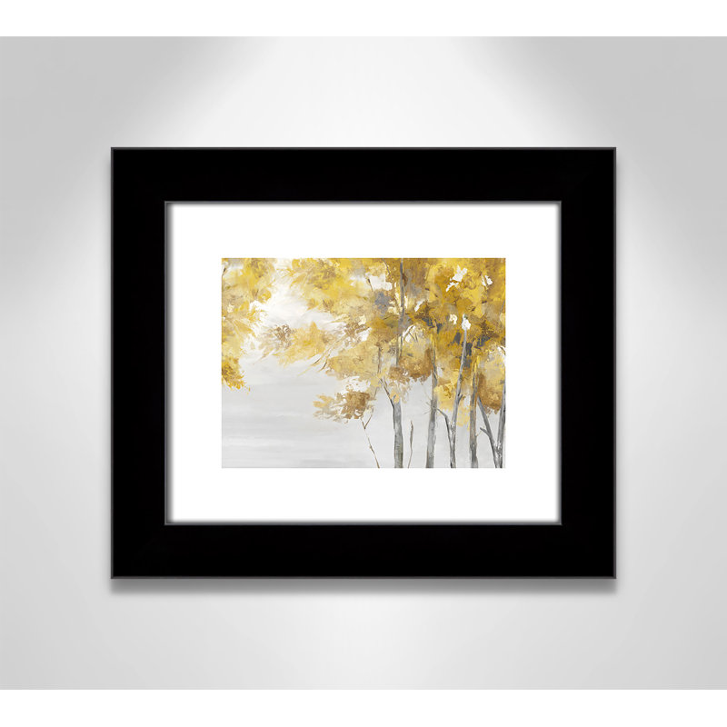 Jaune altruiste - Art encadré autoportant, H 14,5 po x l 16,5 po x P 1,25 po, Cadre noir mat