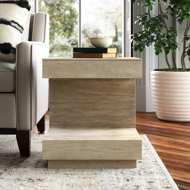 Sonora Modern End Table, Brown