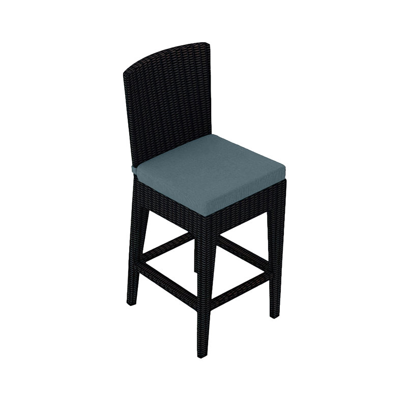 Urbana Outdoor Bar Stool, Canvas Natural Sunbrella® Canvas, 25" H