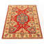 Tapis unique en laine noué à la main 5 pi 2 po x 6 pi 8 po nouvel âge Gurnaik - rouge / bleu / beige