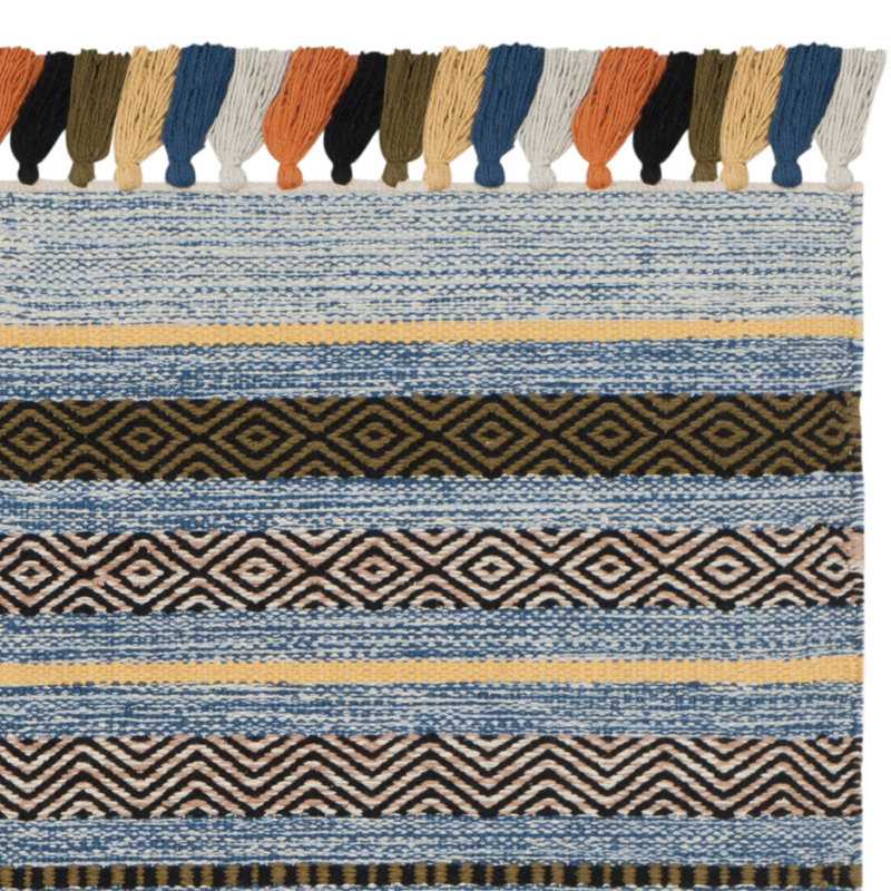 Montauk Hand Woven Cotton Striped Rug, Rectangle 8' x 10'