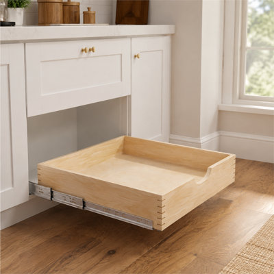 31.6"W x 21.2"D U-Frame Pull-Out Cabinet Organizer, Full Extension Soft Close Slide for Kitchen and Pantry