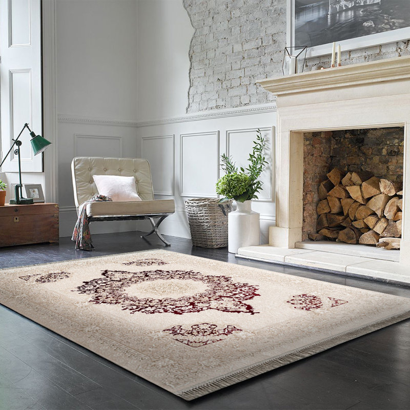 Tapis rectangulaire en coton Tassa, Rectangle 5 pi 3 po x 7 pi 7 po