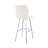Mirano White Faux Leather And Brushed Stainless Steel 26" Counter Stool-744249256