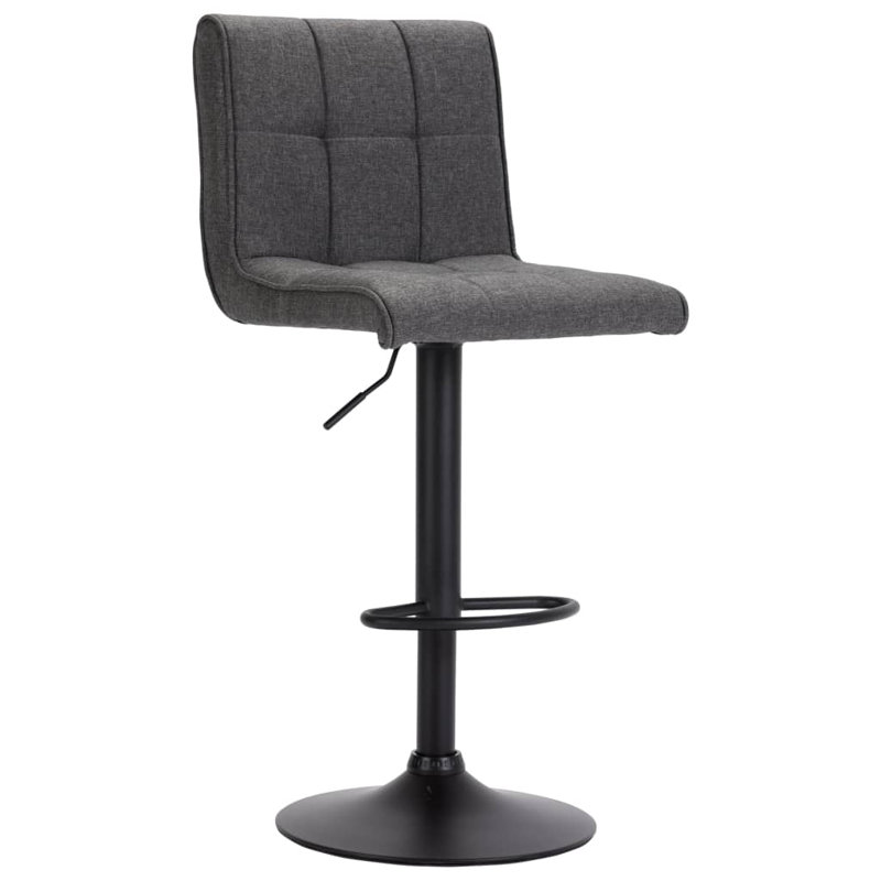Tabouret de bar pivotant à hauteur de comptoir pour îlot de cuisine de pub, 1, Gris foncé