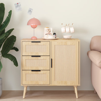 Bedroom Wood Dresser Storage - 3 Drawers, Adjustable Shelf Option, Build Quality, Effortless Assembly Cabinet Customizable Height, Framework, Simple