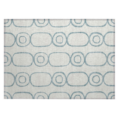 Machine Washable Indoor/Outdoor Chantille ACN2344 Geometric Rug