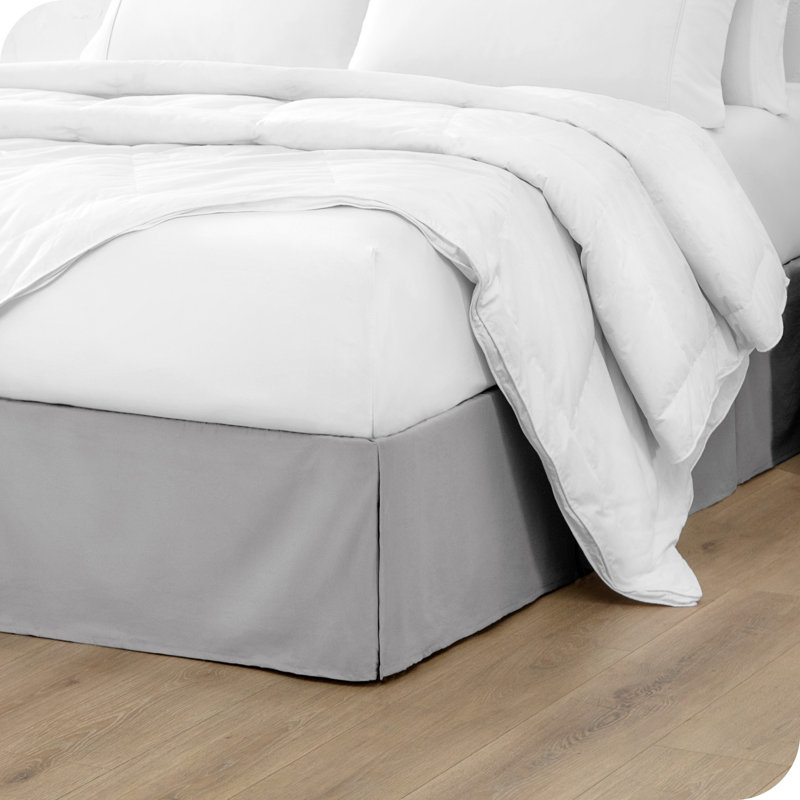 Tailored 15" Pleated Bed Skirt, Twin XL, Light Gray