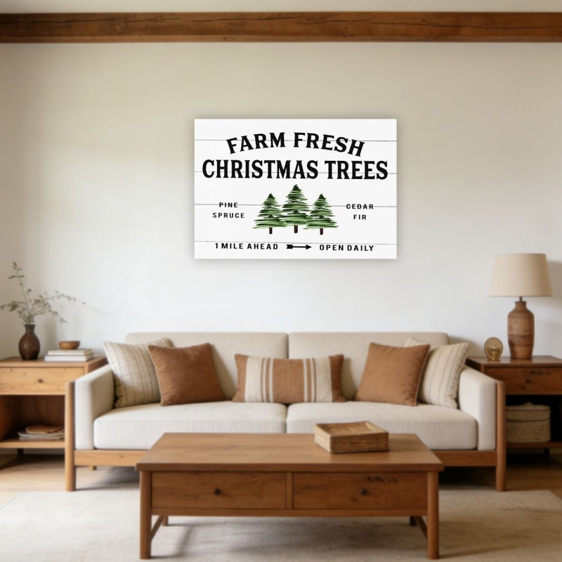 Signe de sapin de Noël blanc, art mural en bois à l'arrière, 24 x 36