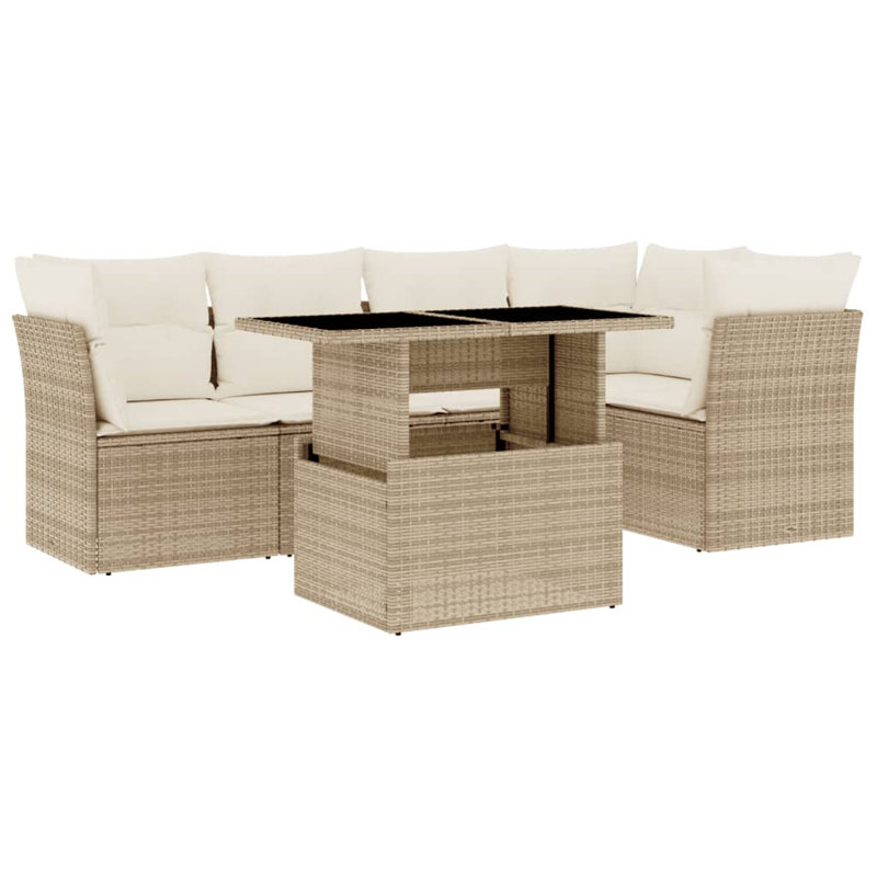 Ensemble de canapé de jardin modulaire en rotin PE Vidaxl