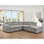 Canapé modulaire moderne en L de 105 po avec lit escamotable et espace de rangement pour repose-pieds, méridienne droite, canapé-lit convertible-844253503