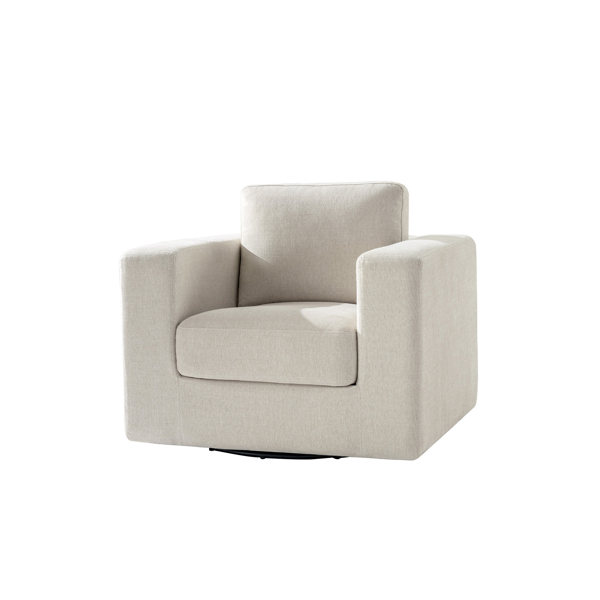 Adley Swivel Accent Chair, Oatmeal