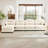 Modular L-Shaped Sectional Sofa With Ottoman, Soft Chenille Fabric, Ergonomic Support, And Tufted Backrest Design.