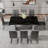 Lalaina Dining Table,Rectangular Dining Table,Dining room table,dining table with metal legs,dinning table,dining room table-111860568-111860570-111860572