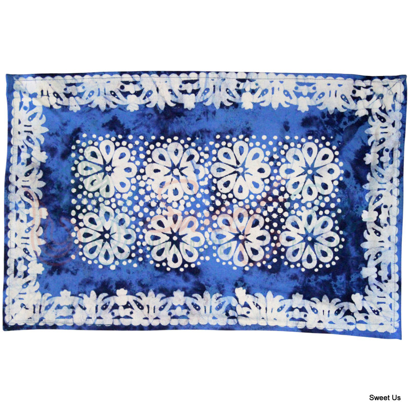 Ensemble de quatre napperons en coton Batik