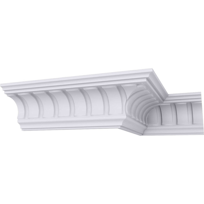 Moulure couronnée Endurathane CoveDentil, H 3 1/2 po x P 3 1/2 po x F 4 3/4 po x L 94 1/2 po, (répétition 1 5/8 po), apprêtée en usine