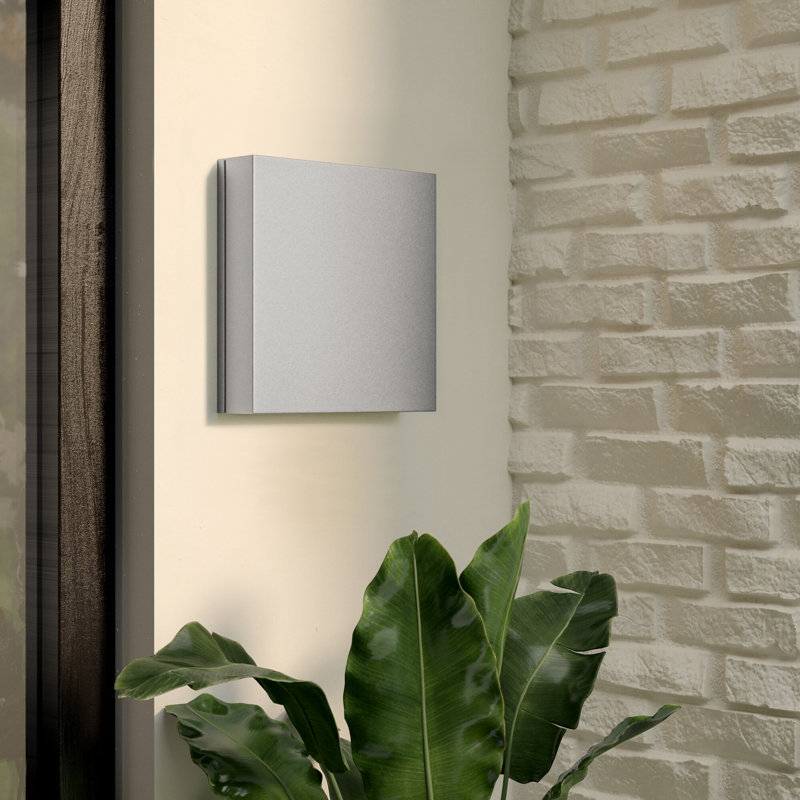 Dahlin Wall Light, Silver, 9.25" H x 9.25" W x 2.5" D