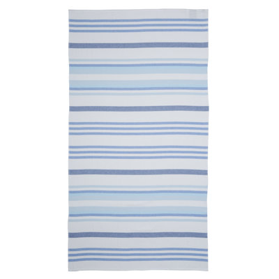 Serviette de plage 100% coton bleu marine
