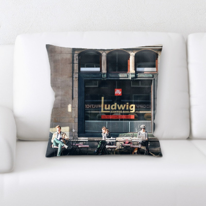 Street Life Microsuede Reversible Throw Pillow