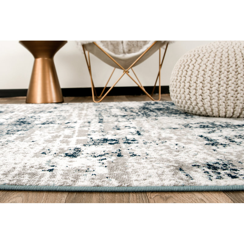 Willington Abstract Indoor Rug, Round 6'6"