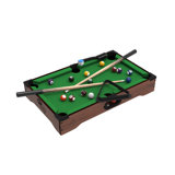 20" Portable Mini Pool Table Top With Cue Balls, Sticks, Chalk, Brush, And Triangle Rack, Green