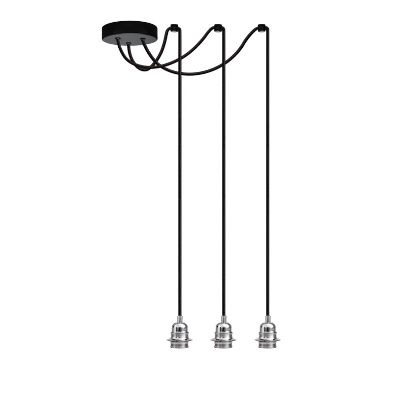 Aaden 3 - Light Bulb Pendant, Nickel
