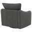 Fauteuil pivotant rembourré gris anthracite Nikko