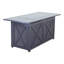 Ensemble de foyer rectangulaire gris foncé 5 pièces Courtyard Casual Santa Fe avec 1 foyer et 4 chaises inclinables Sling