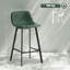 Sidibe Bar Stools Set of 2 PU Leather Upholstery with Backrest-1913803722