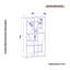 Bibliothèque géométrique H 72,28 "x l 37,76" Eriyan