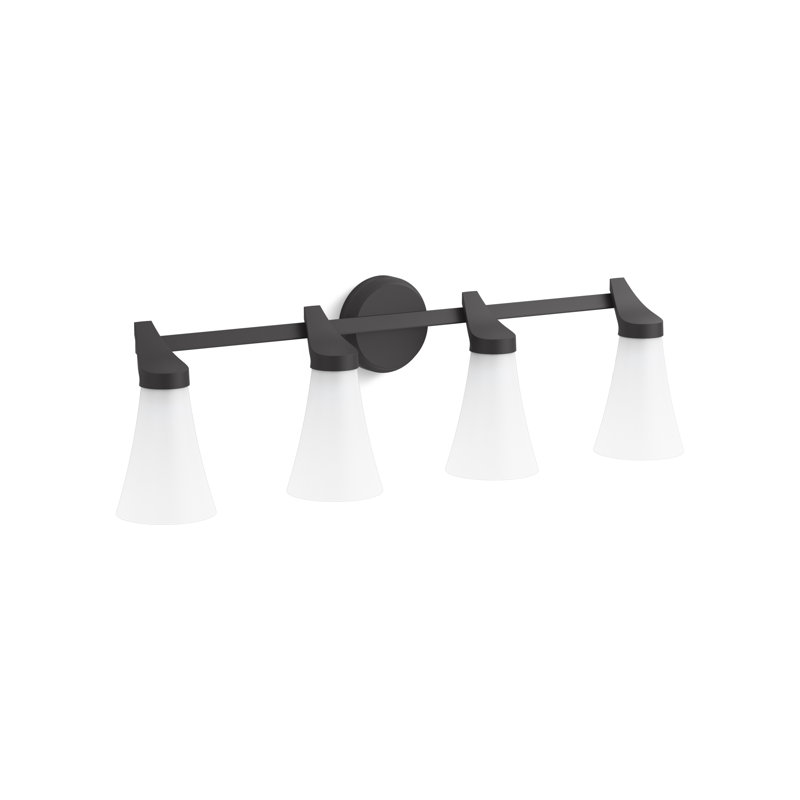 Simplice Four-Light Sconce, Matte Black