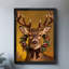 Art mural rétro noir, cerf de Noël, impressions rétro-1030807680