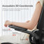Mesh Office Chair, with Adjustable 3D Folding armrests, Dual-back Design-2127508756-2127508778