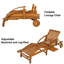 Méridienne d'extérieur réglable 77,5 po - Structure en bois d'acacia avec coussins, dossier inclinable et repose-pieds-1026432828