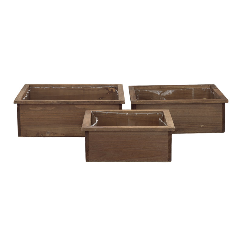 Ensemble de pots de fleurs en bois