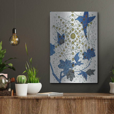  «Chakra Web with Bird» par Lori Arbel, art mural en métal, 12 po x 16 po
