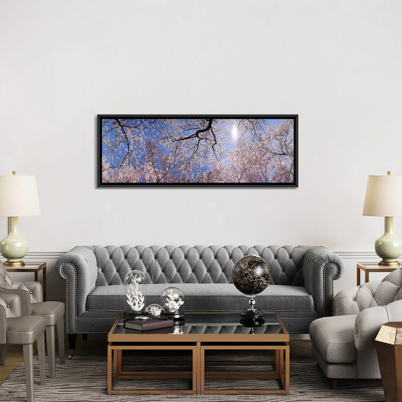 Reproduction de photo panoramique sur toile tendue washington d.c., H 20 po x l 60 po x P 1,5 po, Toile avec cadre noir